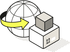 Icon representing global business