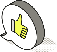 Icon representing customer satisfaction